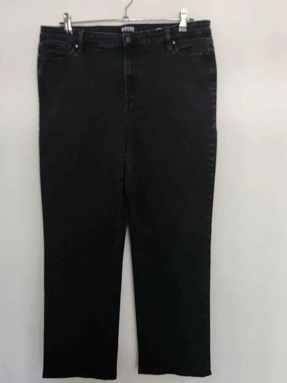 Buffalo David Bitton Alyssa Womens Black High-Rise Straight Jeans Size 14
